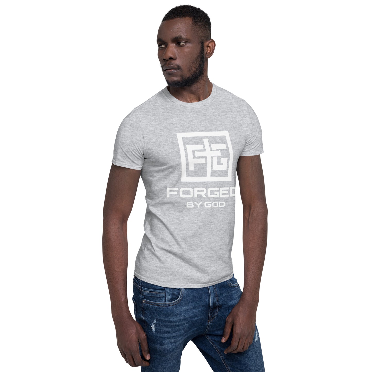 Forged By God Short-Sleeve Unisex T-Shirt (White Logo)