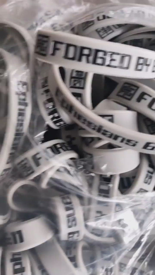 Forged By God Rubber Wrist Band